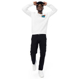Unisex organic raglan sweatshirt - White/Color